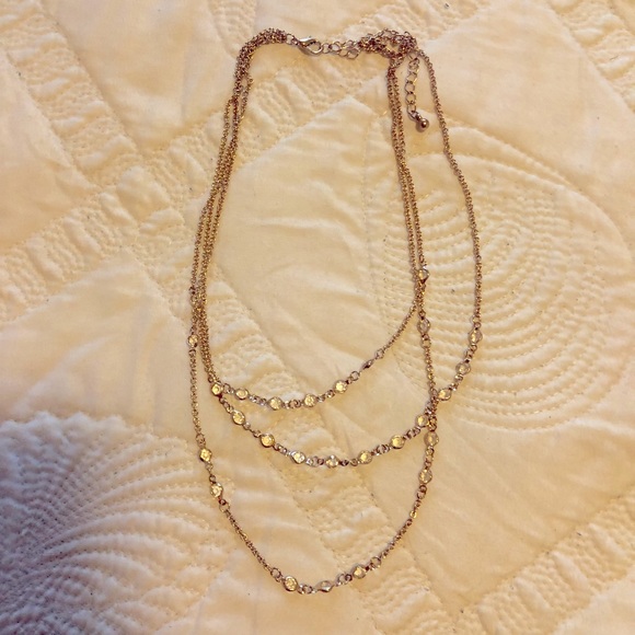 Three layer crystal necklace - Picture 2 of 3